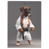 Boxer Dog Play Karate, Boxer Dog Karate Player Klembord (Achterkant)