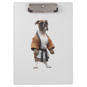 Boxer Dog Play Karate, Karate Champion Boxer Dog Klembord