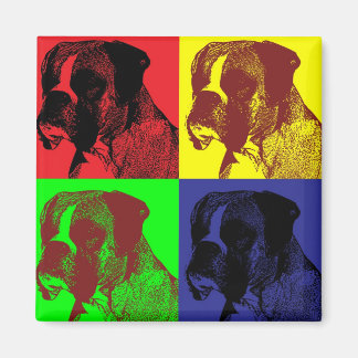 Boxer Dog Pop Art Style Magneet