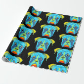 Boxer Dog Pop Art Wrapping Paper Cadeaupapier (Uitgerold)