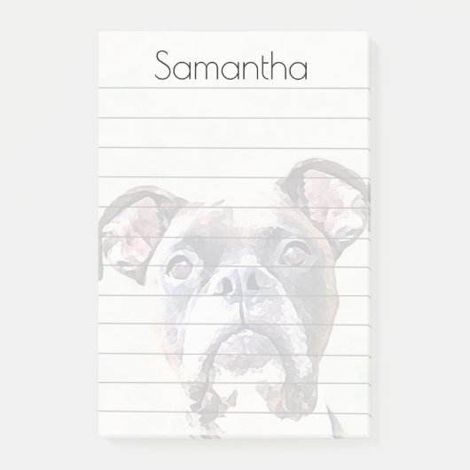 Boxer Dog post het biljet Post-it® Notes (Voorkant)