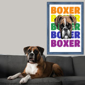 Boxer Dog poster art