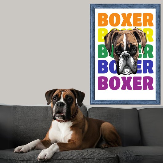 Boxer Dog poster art