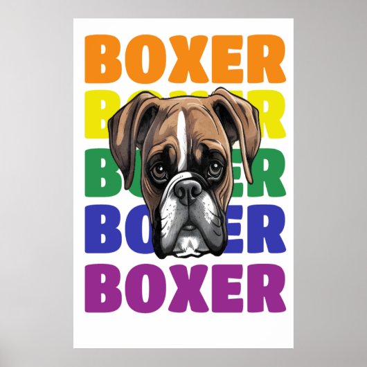 Boxer Dog poster art (Devant)