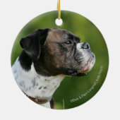 Boxer Dog-profiel Keramisch Ornament (Achterkant)