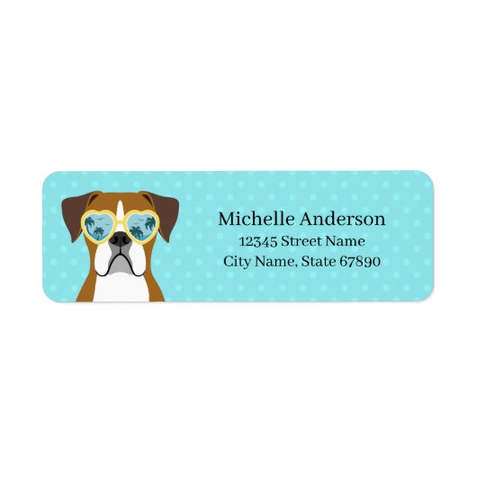Boxer Dog Return Address Labels (Voorkant)