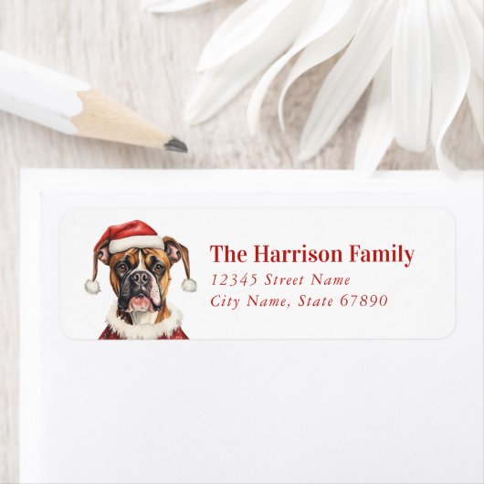 Boxer Dog Return Address Labels (Insitu)