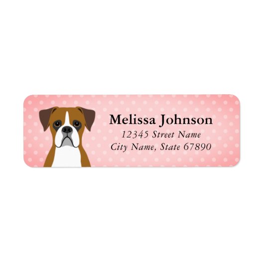 Boxer Dog Return Address Labels (Voorkant)