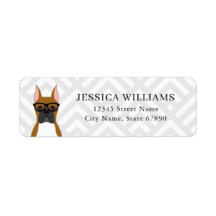 Boxer Dog Return Address Labels