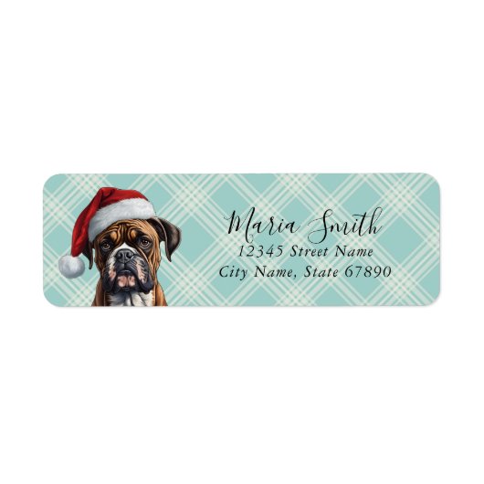 Boxer Dog Return Address Labels (Voorkant)