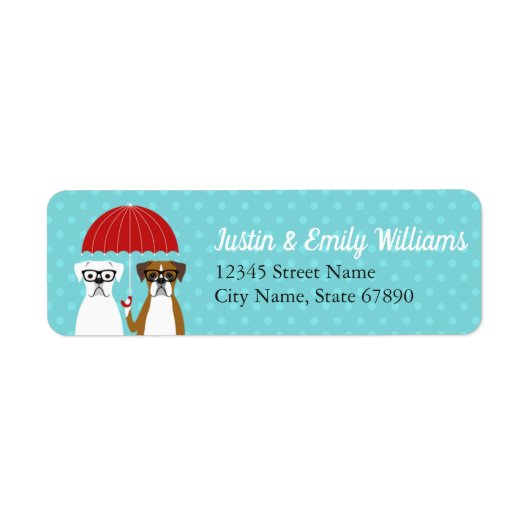 Boxer Dog Return Address Labels (Voorkant)