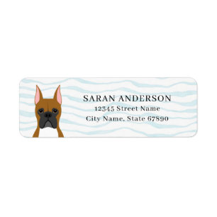 Boxer Dog Return Address Labels