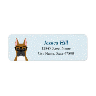 Boxer Dog Return Address Labels