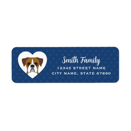 Boxer Dog Return Address Labels (Voorkant)