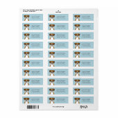 Boxer Dog Return Address Labels (Full Sheet)