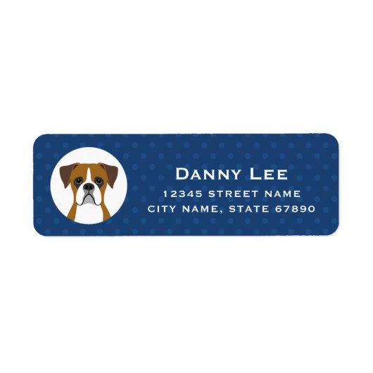 Boxer Dog Return Address Labels (Voorkant)