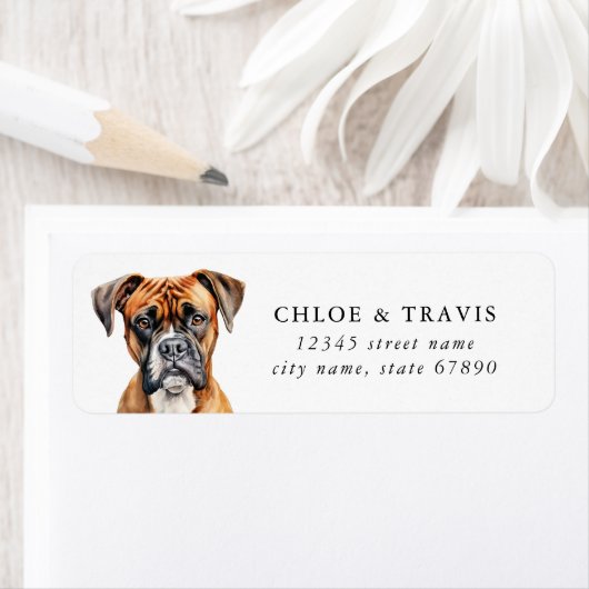 Boxer Dog Return Address Labels (Insitu)