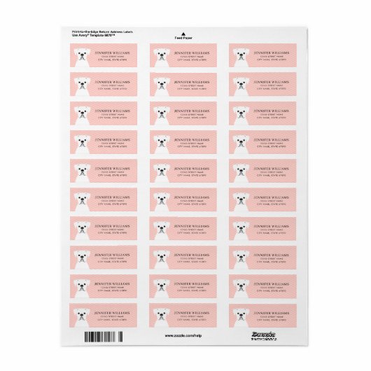 Boxer Dog Return Address Labels (Full Sheet)