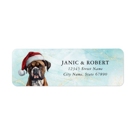 Boxer Dog Return Address Labels (Voorkant)