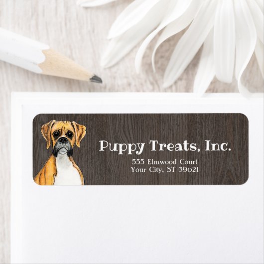 Boxer Dog Return Label (Insitu)