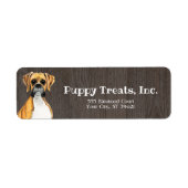 Boxer Dog Return Label (Voorkant)