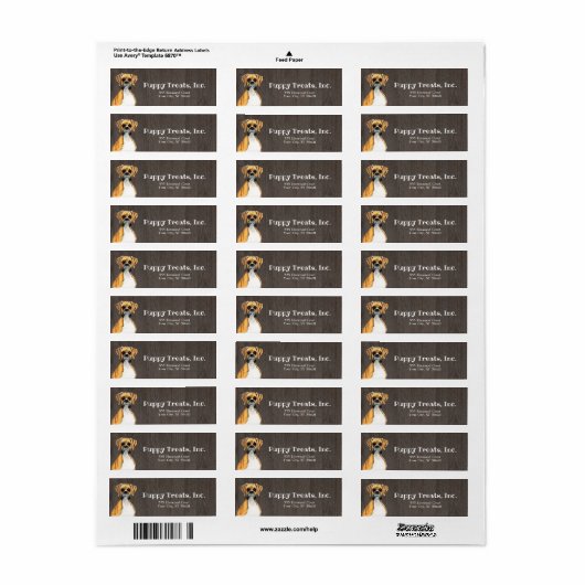 Boxer Dog Return Label (Full Sheet)