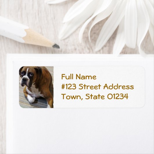 Boxer Dog Return Label (Insitu)