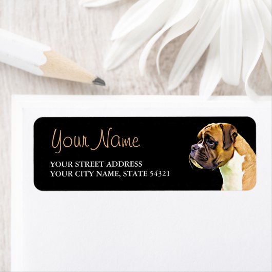 Boxer Dog Return Label (Insitu)