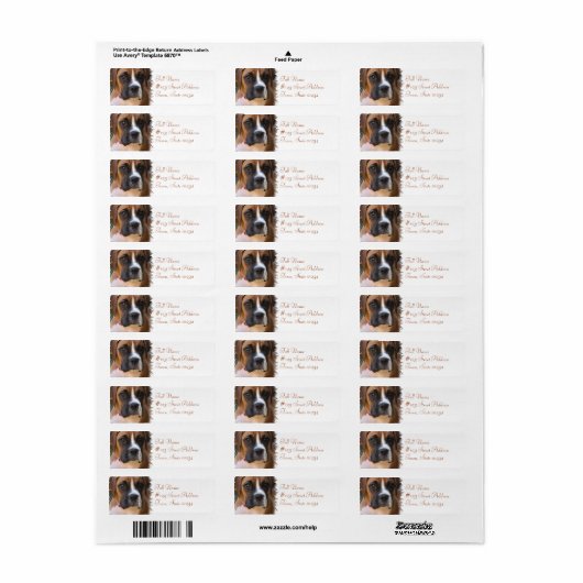 Boxer Dog Return Label (Full Sheet)