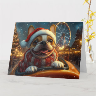 Boxer Dog Roller Coaster Kerstmis Kaart