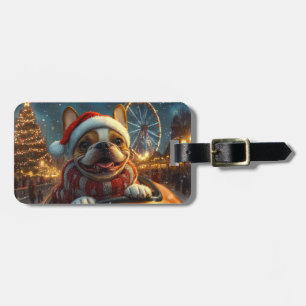 Boxer Dog Roller Onderzetter Kerst Bagagelabel