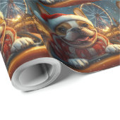 Boxer Dog Roller Onderzetter Kerst Cadeaupapier (Rol Hoek)