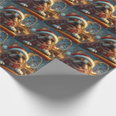 Boxer Dog Roller Onderzetter Kerst Cadeaupapier (Hoek)