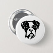 Boxer Dog Ronde Button 5,7 Cm (Voorkant /achterkant)