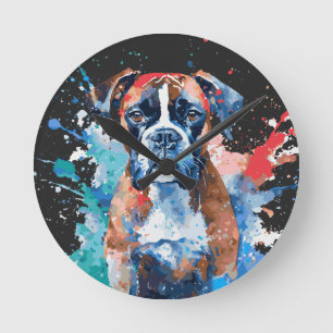 Boxer Dog Ronde Klok