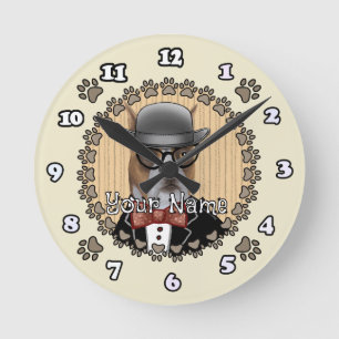 Boxer Dog Ronde Klok