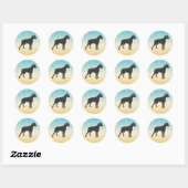Boxer Dog Ronde Sticker (Vel)