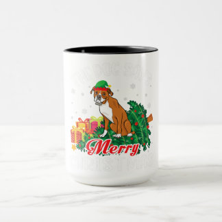 Boxer Dog schrijft over het prettige kerstHondenli Mok