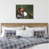 Boxer Dog Side Profile Canvas Afdruk (Insitu (Slaapkamer))