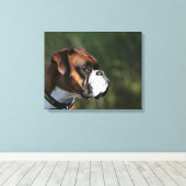 Boxer Dog Side Profile Canvas Afdruk (Insitu (Houten vloer))