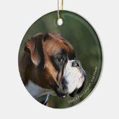 Boxer Dog Side Profile Keramisch Ornament (Links)