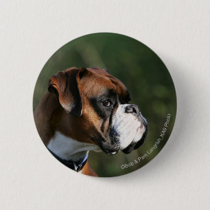 Boxer Dog Side Profile Ronde Button 5,7 Cm