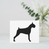 Boxer Dog Silhouette Briefkaart (Staand voorkant)