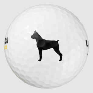 Boxer Dog Silhouette Golfballen