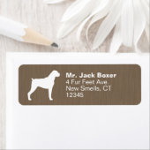 Boxer Dog Silhouette Return Address Labels (Insitu)