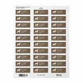 Boxer Dog Silhouette Return Address Labels (Full Sheet)