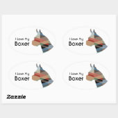 Boxer Dog  Silhouette Stickers (Vel)