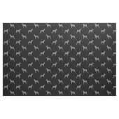 Boxer Dog Silhouettes Black en Grey Patterned Stof (Fat Quarter)