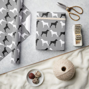 Boxer Dog Silhouettes Patroon Cadeaupapier