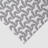 Boxer Dog Silhouettes Pattern Grey Tissuepapier (Detail)